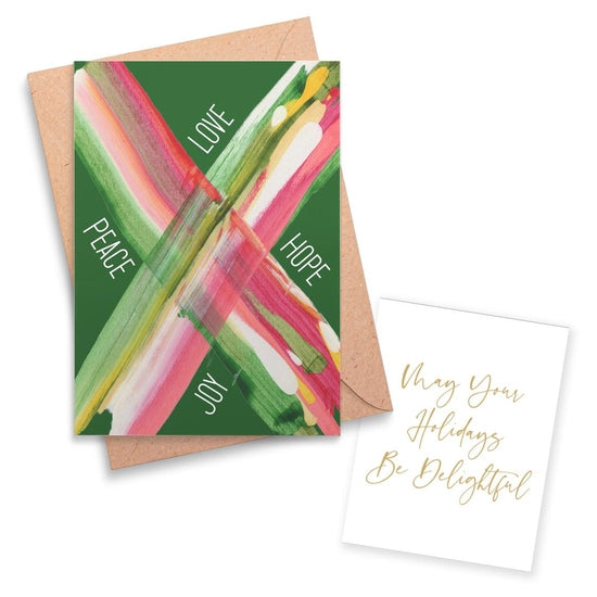 Joy, Love, Peace, Hope (Green - X)